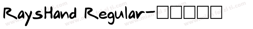 RaysHand Regular字体转换